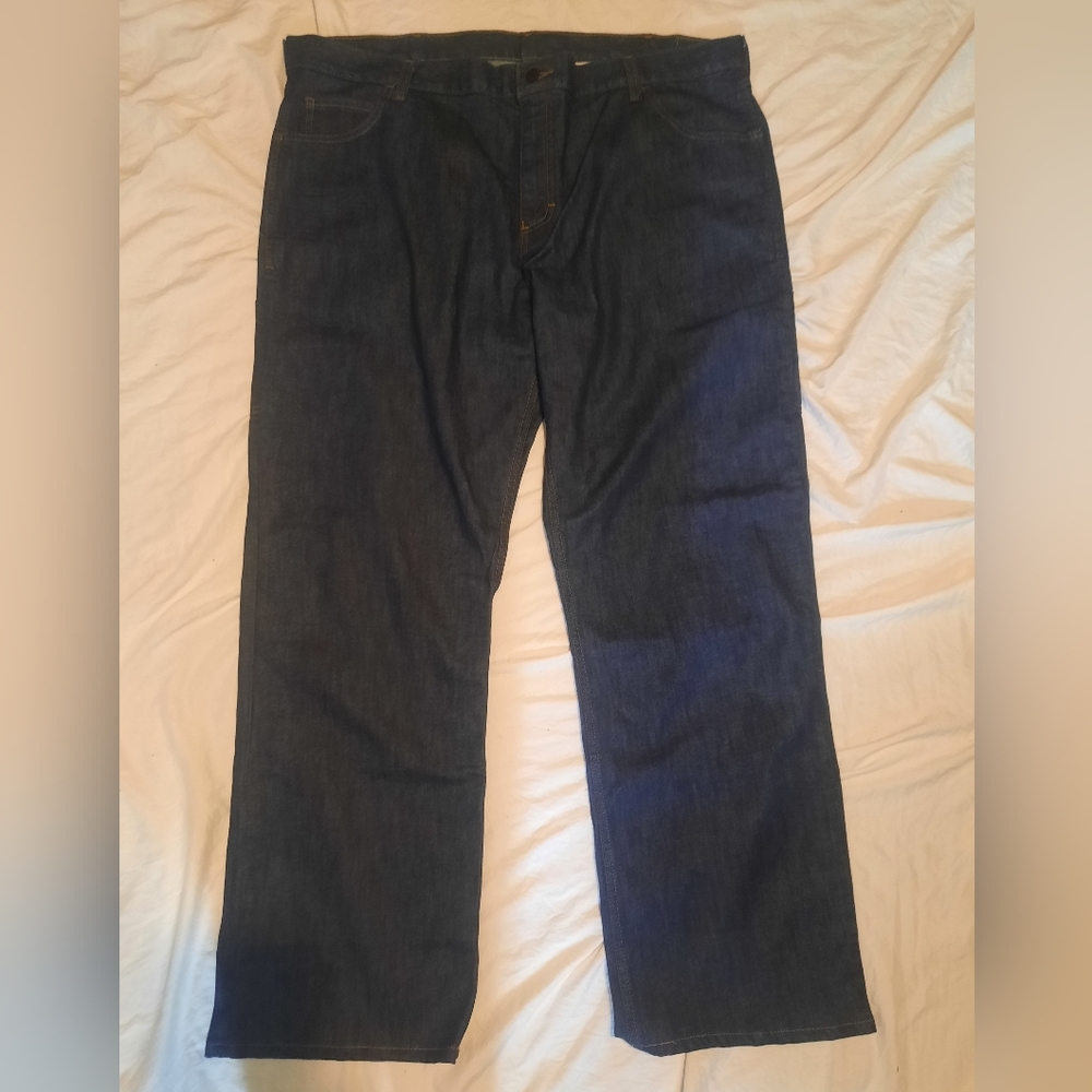 Crude FR Straight Leg Mens Jeans Cat 2 2112 Sz 42x34 Dark Wash H&P Drilling NWOT